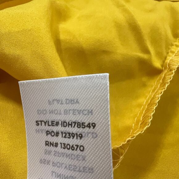 Lulus True as Can Be Mustard Yellow Burnout Floral Ruffled Mini Dress NWT XL - Picture 8 of 10